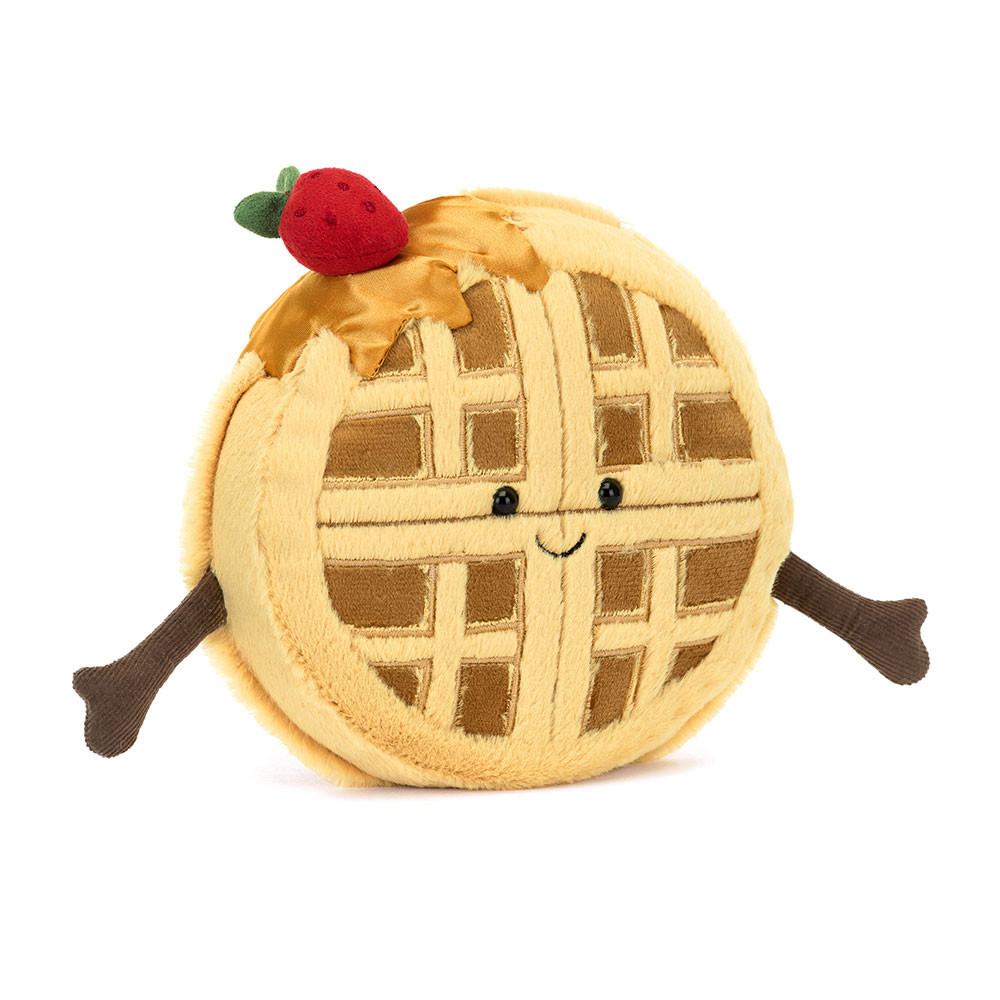 Peluche Jellycat Gaufre Ronde - Amuseables Rene Waffle A2WFL 14cm