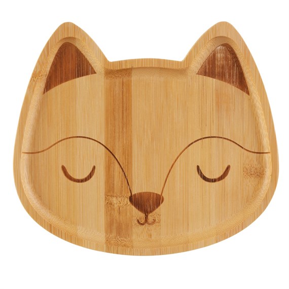 JQY002_A_Woodland_Fox_Bamboo_Plate