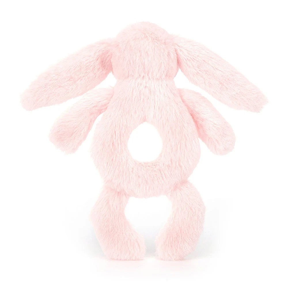 Hochet Peluche bébé Jellycat Rose - Bashful Pink Bunny Ring Rattle - BRR4BP 3