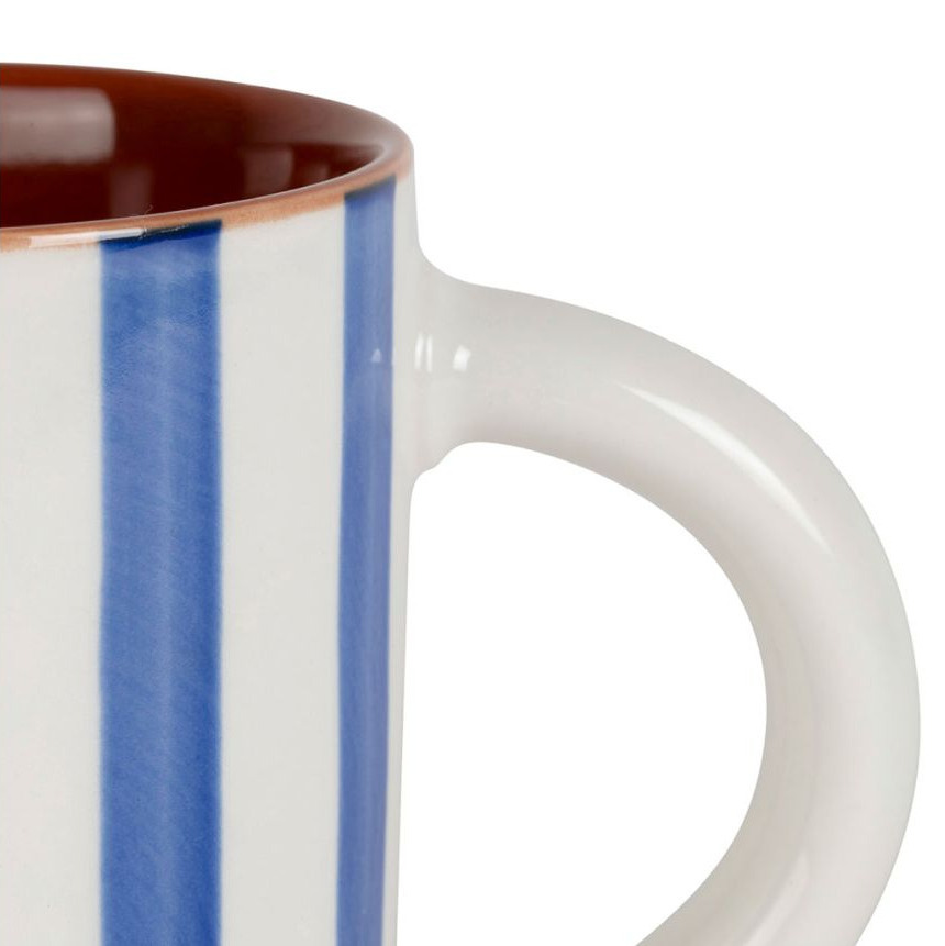 Mug céramique Design Lines Bleu Indigo 40cl