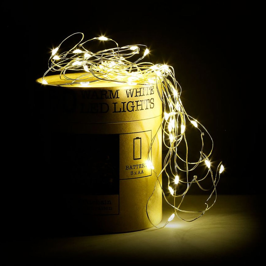 Guirlande lumineuse 50 LED dorées 5 mètres
