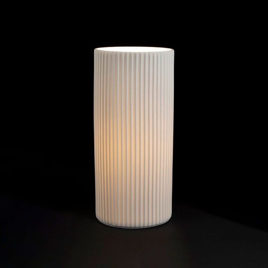 Lampe Cylindre Penne - Blanc 24 cm