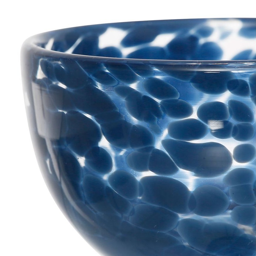 Coupelle en Verre Écaille de Tortue Bleu - 11cm