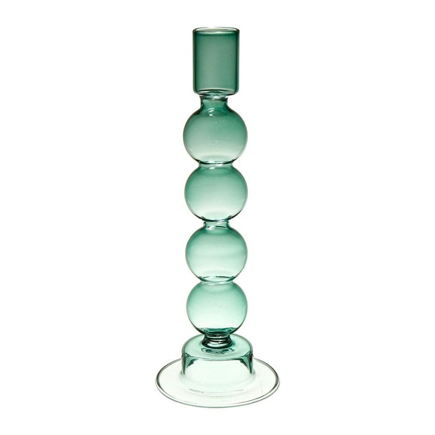 Bougeoir Design en verre Bulles - 23,5cm