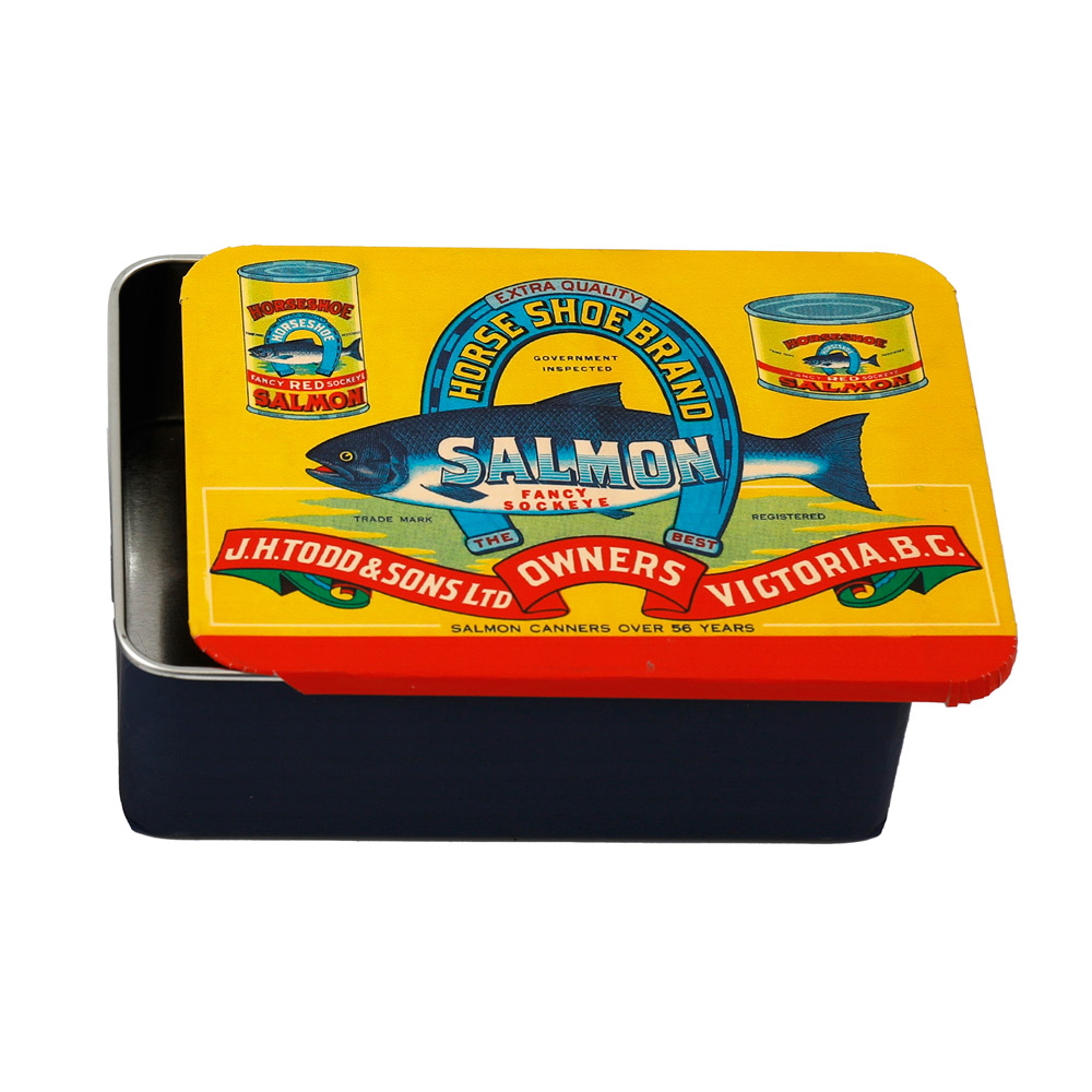 Boîte en métal - Saumon 12 cm