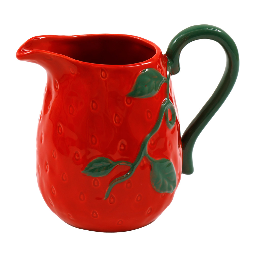 Pichet Fraise porcelaine - 19,5cm