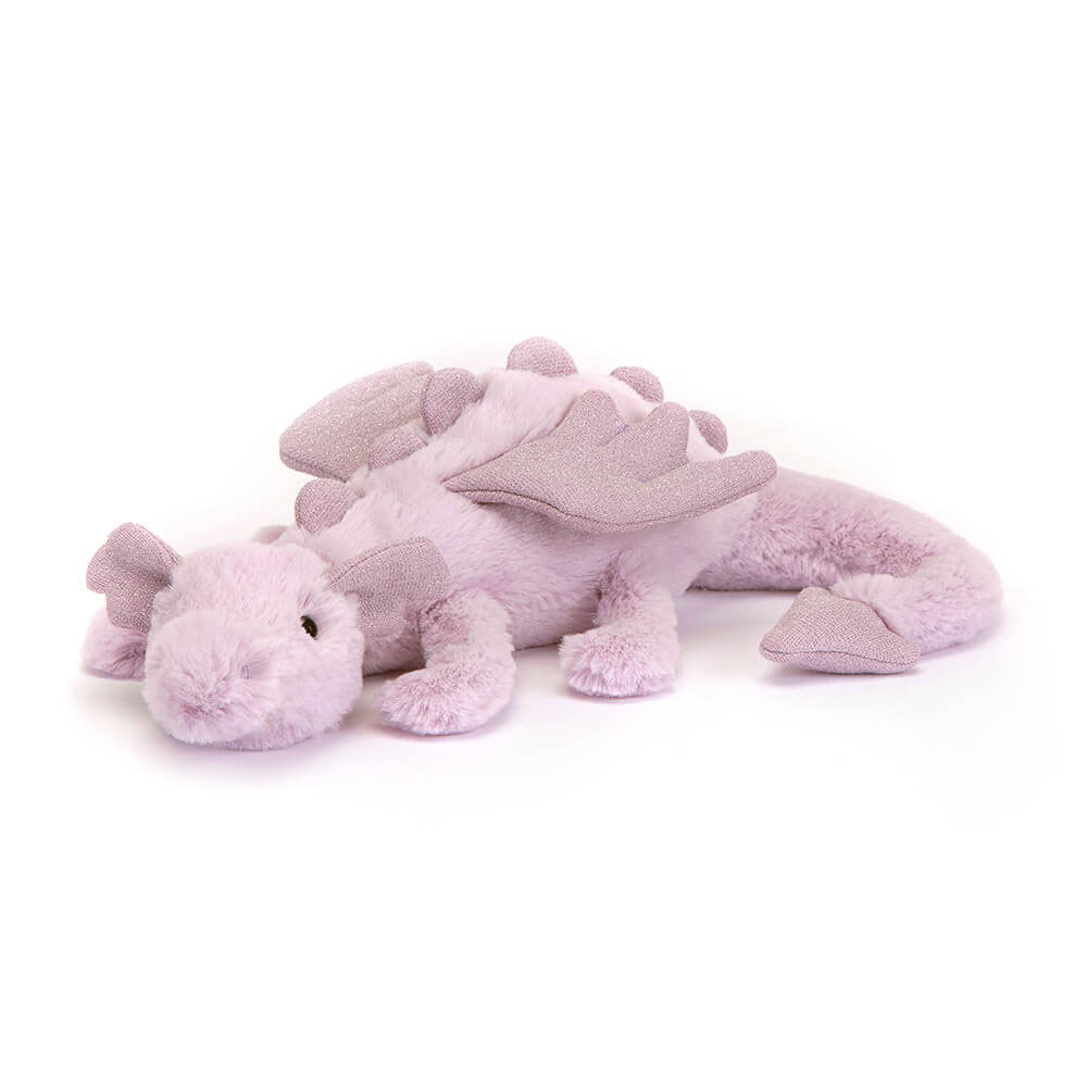 Peluche Jellycat Dragon Violet Lavande - Lavender Dragon Little - LAV6DDL 30cm