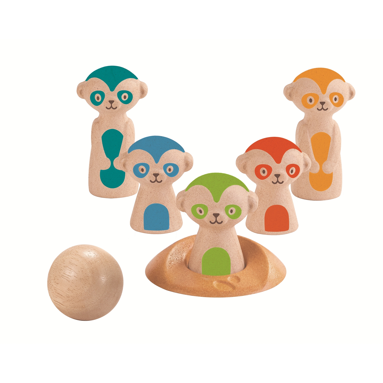 Jeu de Bowling en bois - Quilles suricates - Dès 3 ans
