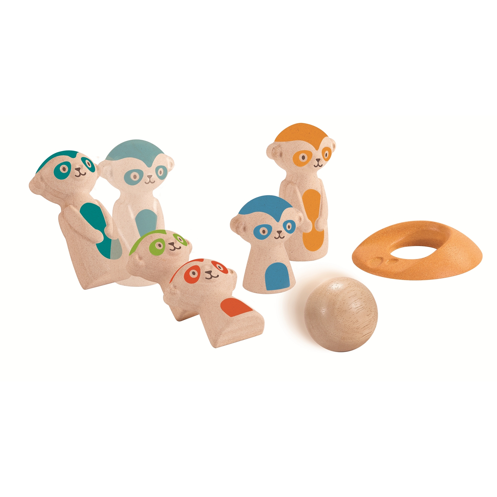 Jeu de Bowling en bois - Quilles suricates - Dès 3 ans