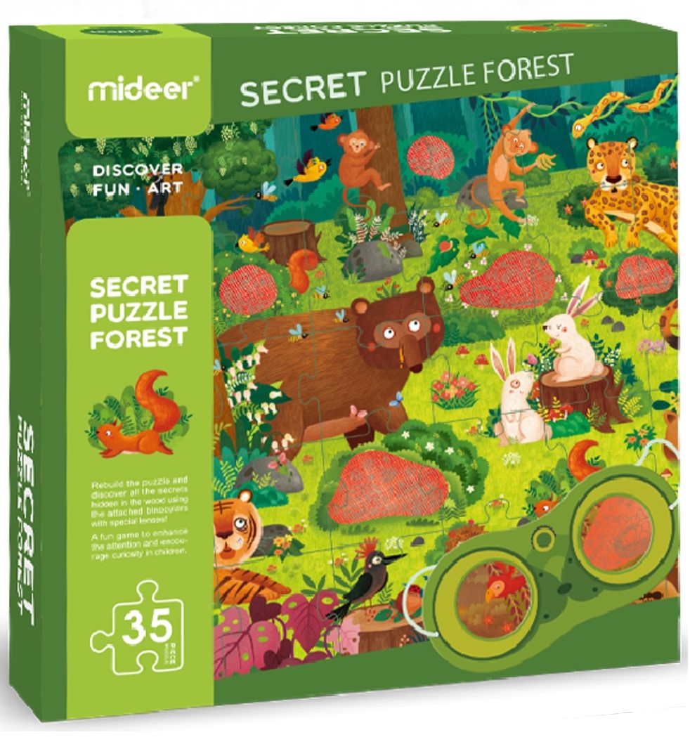 Puzzle 35 pcs - Détective Forêt avec lunettes - Dès 3 ans