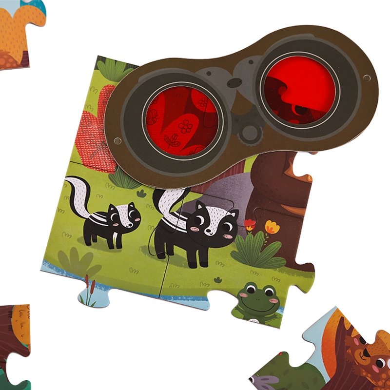 Puzzle 35 pcs - Détective Forêt avec lunettes - Dès 3 ans