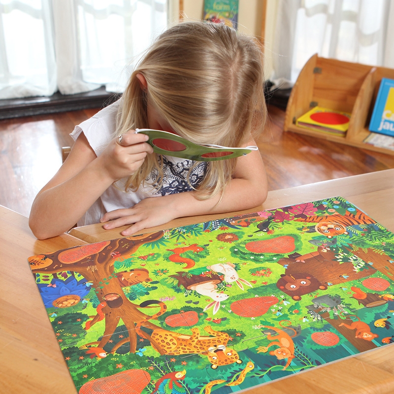 Puzzle 35 pcs - Détective Forêt avec lunettes - Dès 3 ans