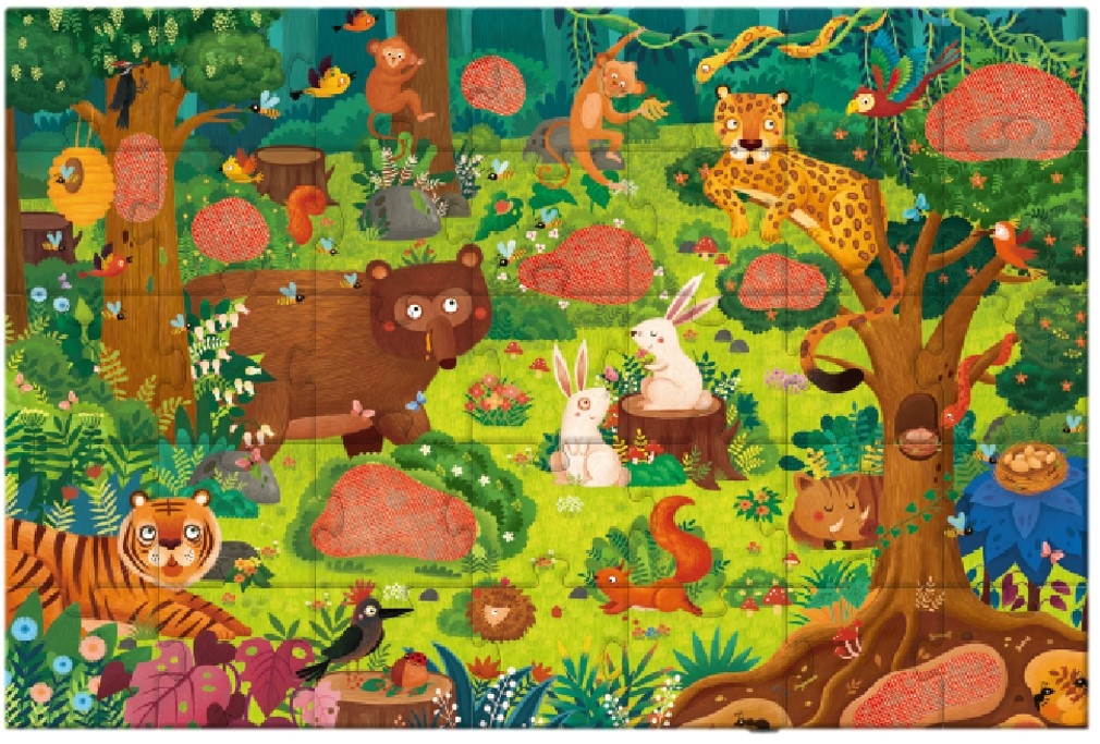 Puzzle 35 pcs - Détective Forêt avec lunettes - Dès 3 ans