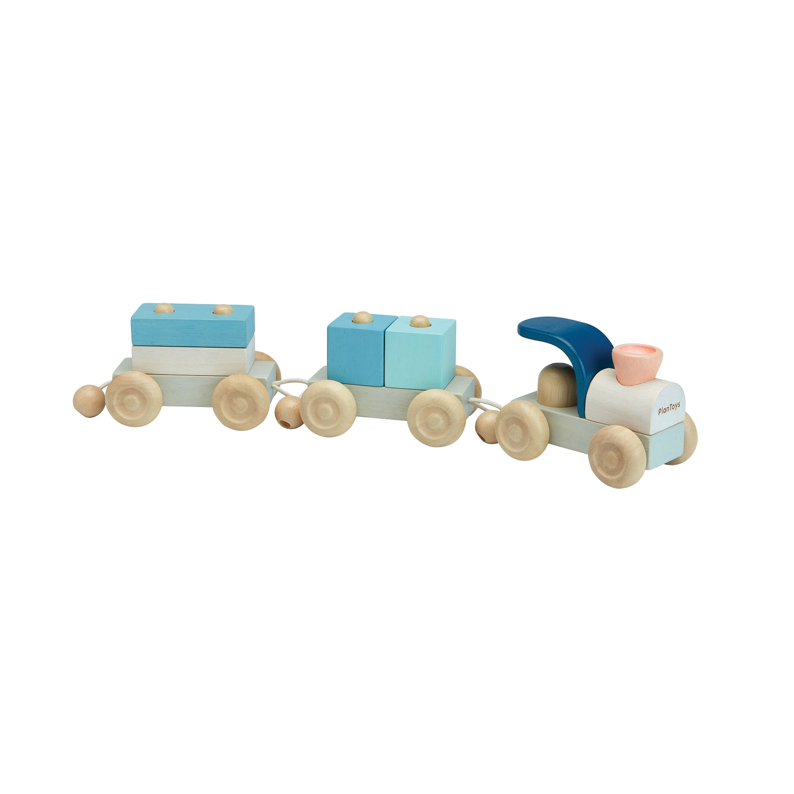 Jouet en bois - Train modulable bleu - Dès 1 an