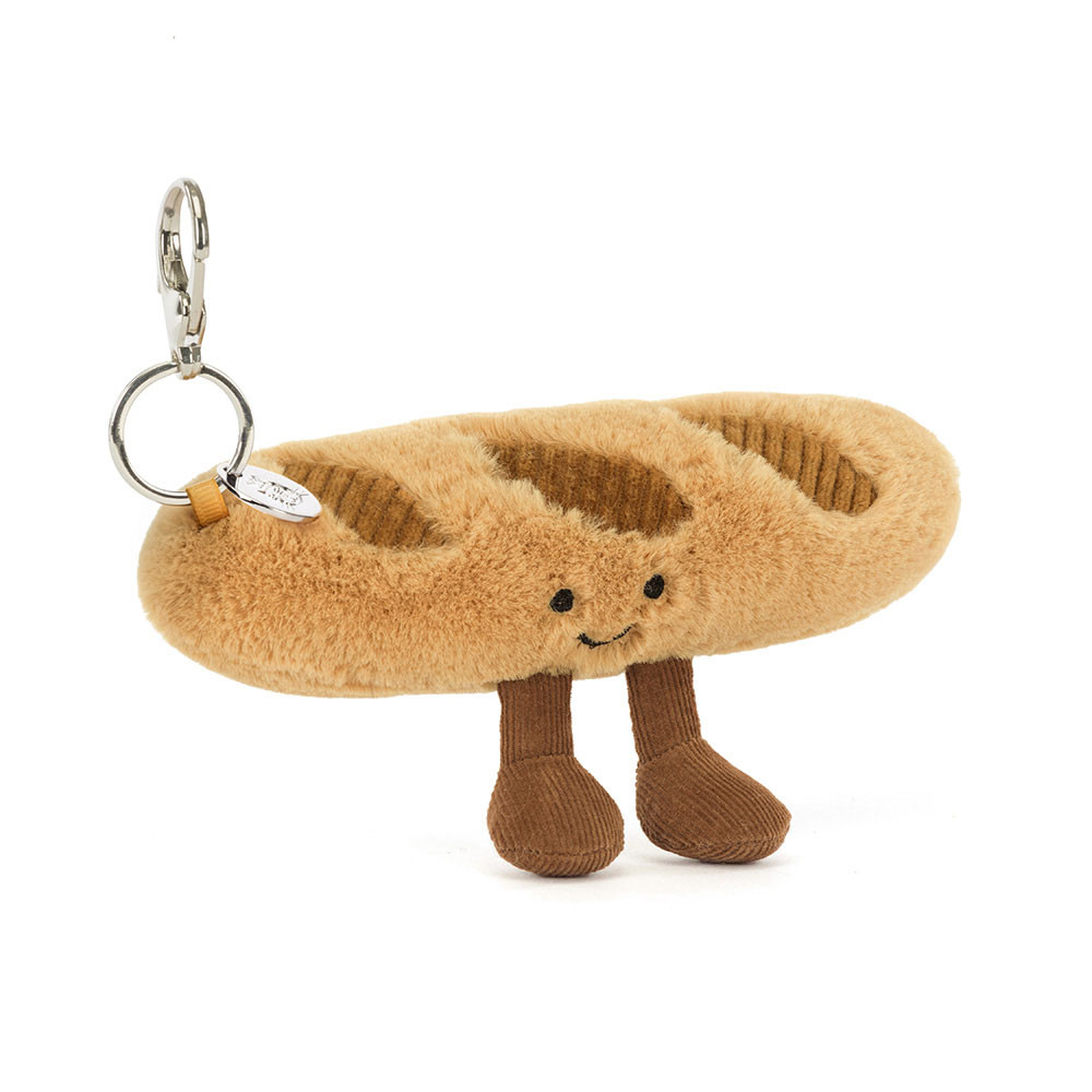 Peluche Jellycat Porte-clés Baguette de voyage - Amuseables Baguette Bag Charm ABG4BC 15cm