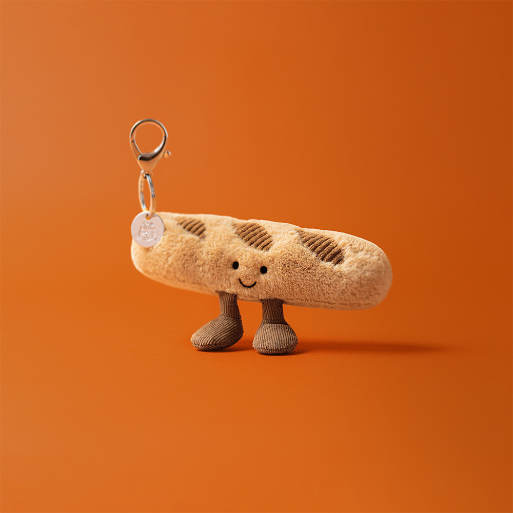 Peluche Jellycat Porte-clés Baguette - Amuseables Baguette Bag Charm ABG4BC 15cm