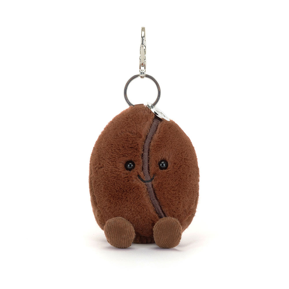 Peluche Jellycat Porte-clés Grain de Café - Amuseables Coffee Bean Bag Charm A4CBC 9cm