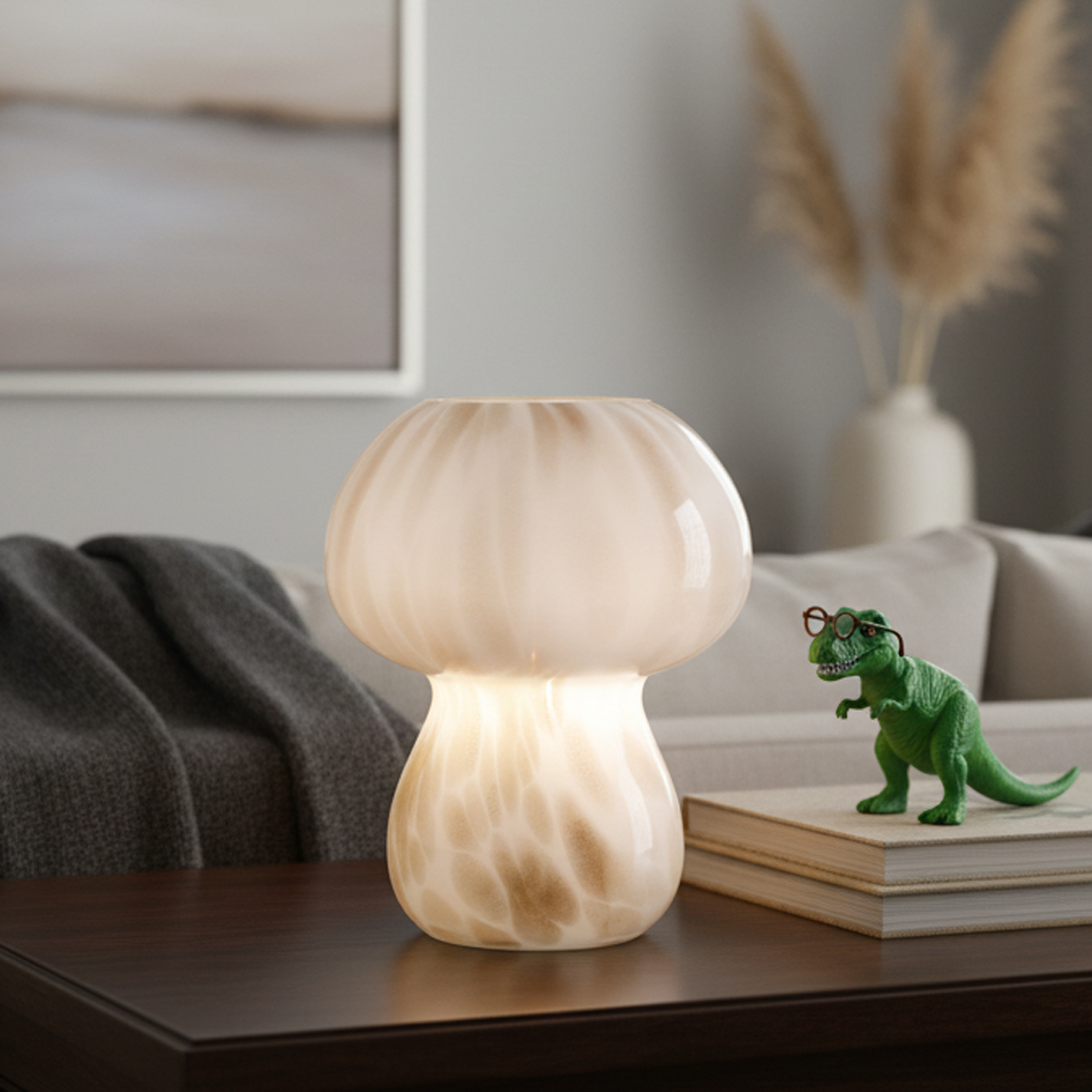 Lampe LED Champignon Blanc - 17 cm