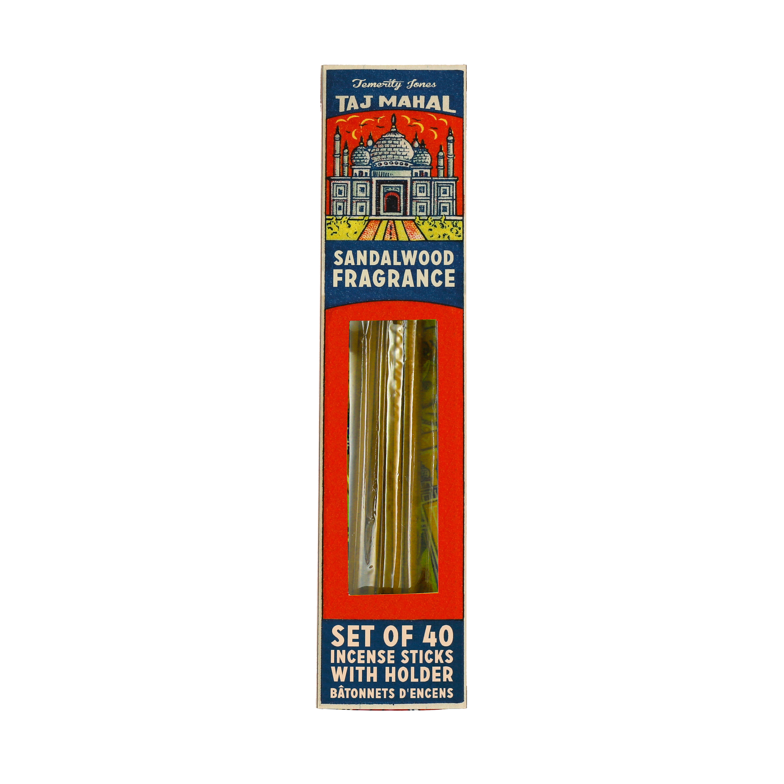 Coffret de 40 Bâtons dencens avec support en manguier - Parfum Bois de Santal