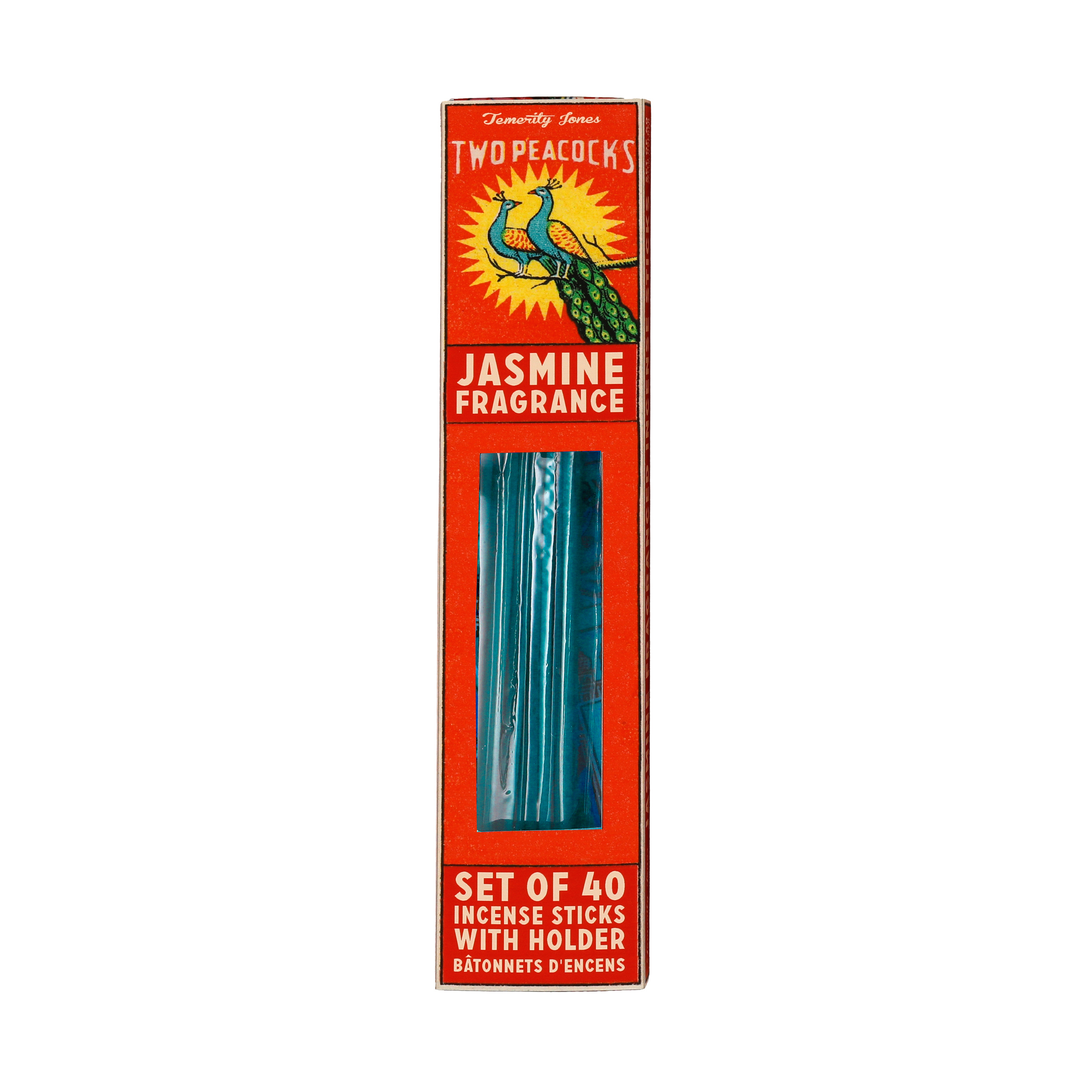 Coffret de 40 Bâtons dencens avec support en manguier - Parfum Jasmin