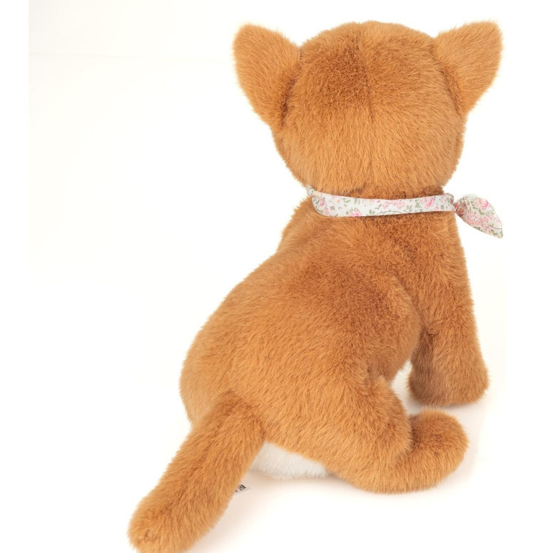 Peluche Bébé Chat Roux et Blanc 24 cm - Teddy Hermann