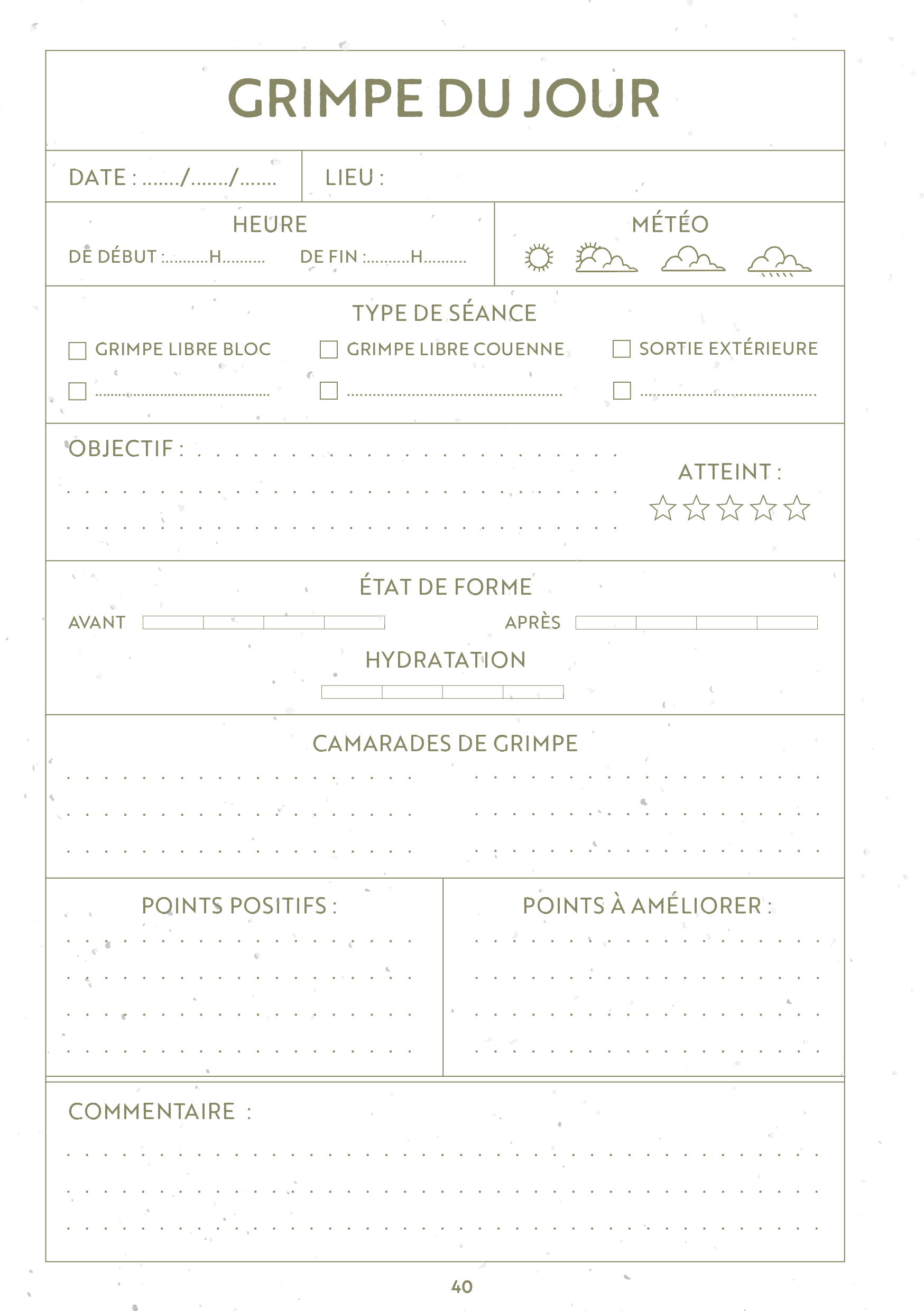 Carnet dEscalade - Carnet daventures Verticales