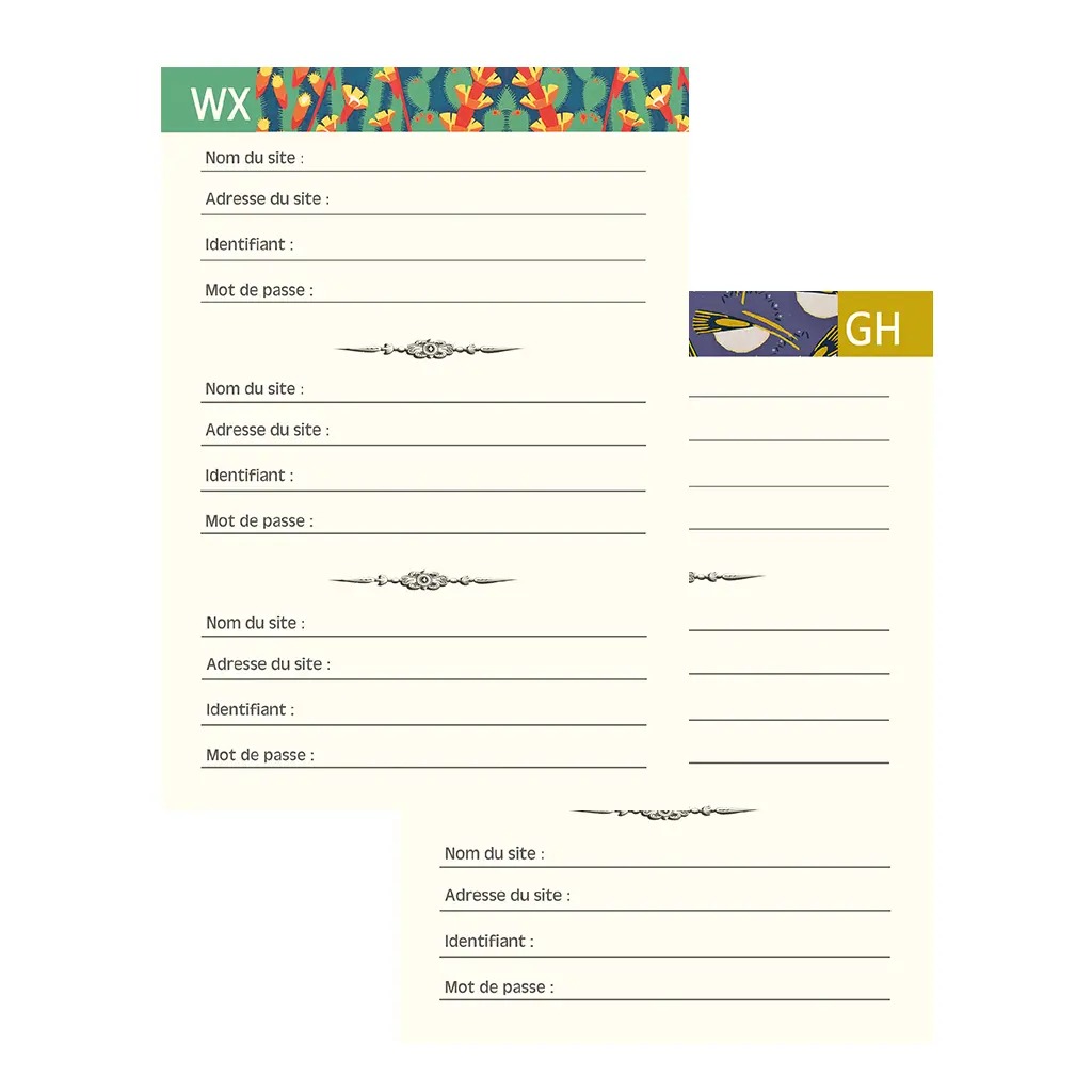 Carnet à Mots de Passe Chat Siamois - Gwenaëlle Trolez Créations