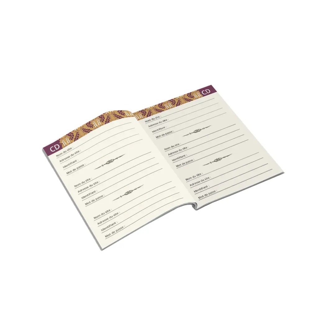 Carnet à Mots de Passe Tigre - Gwenaëlle Trolez Créations