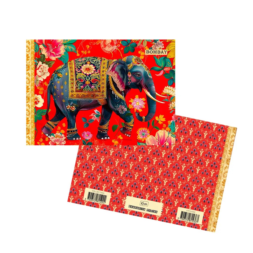Cahier Illustré Indian Elephant - Gwenaëlle Trolez Créations