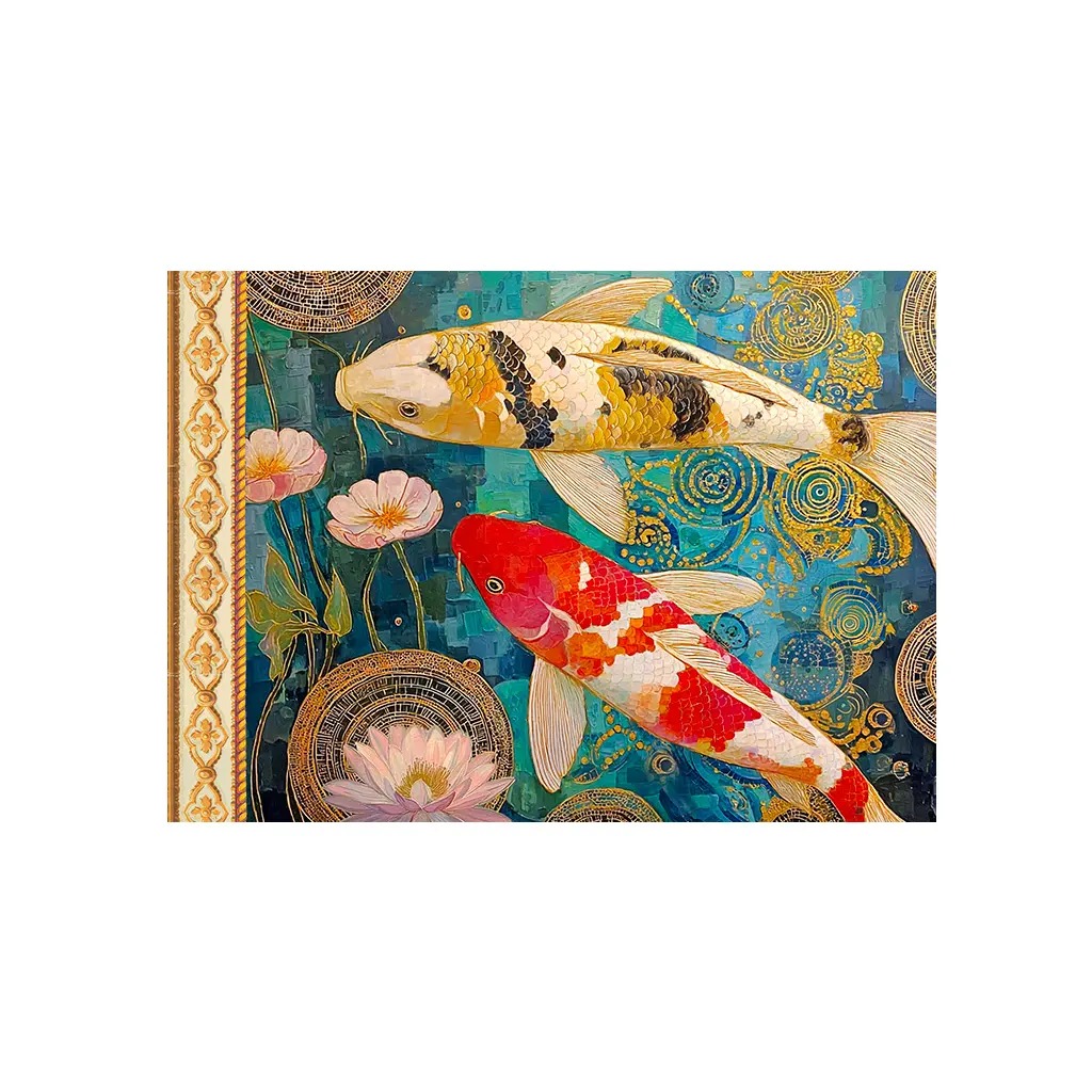 Mini Cahier Illustré Poissons Koi Japonais - Gwenaëlle Trolez Créations