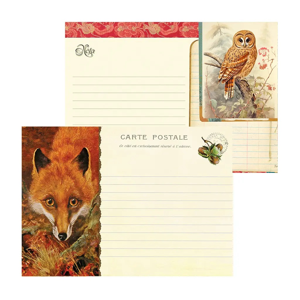 Mini Cahier Illustré Renard et Forêt - Gwenaëlle Trolez Créations