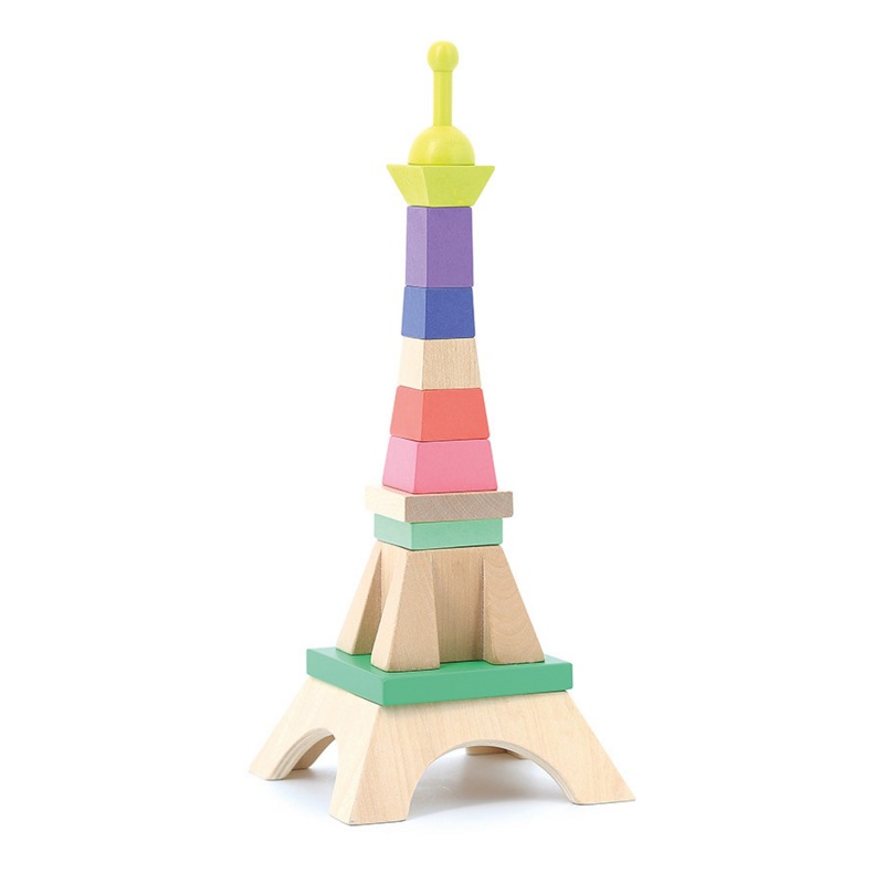 Jouet en bois Empilable Tour Eiffel - Dès 12 mois