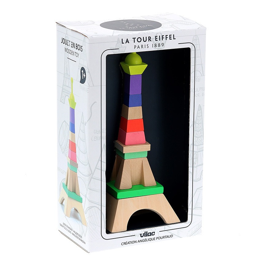 Jouet en bois Empilable Tour Eiffel - Dès 12 mois