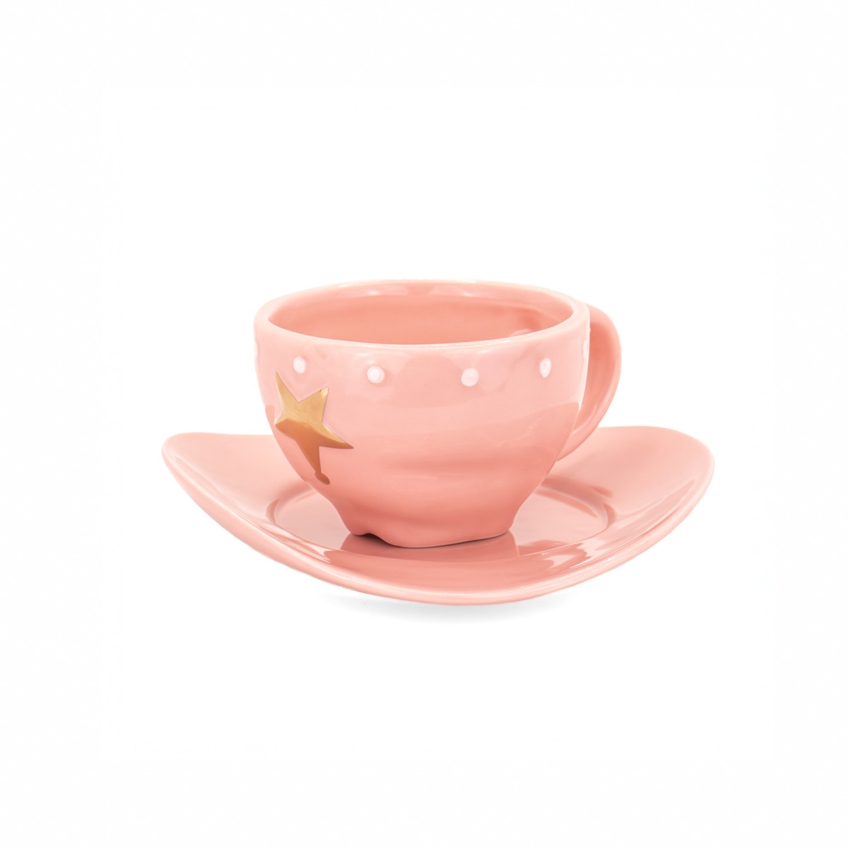 Tasse et Soucoupe Chapeau de Cowboy - Vaisselle Western Originale