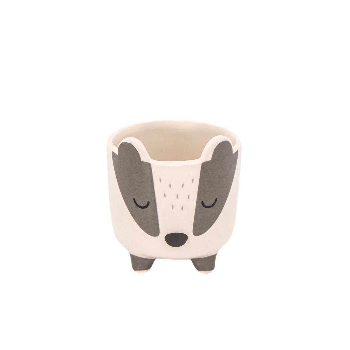Petit cache pot sur pied Blaireau
