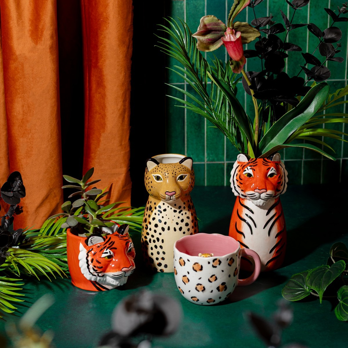 Vase Tigre Raja en céramique - 20 cm