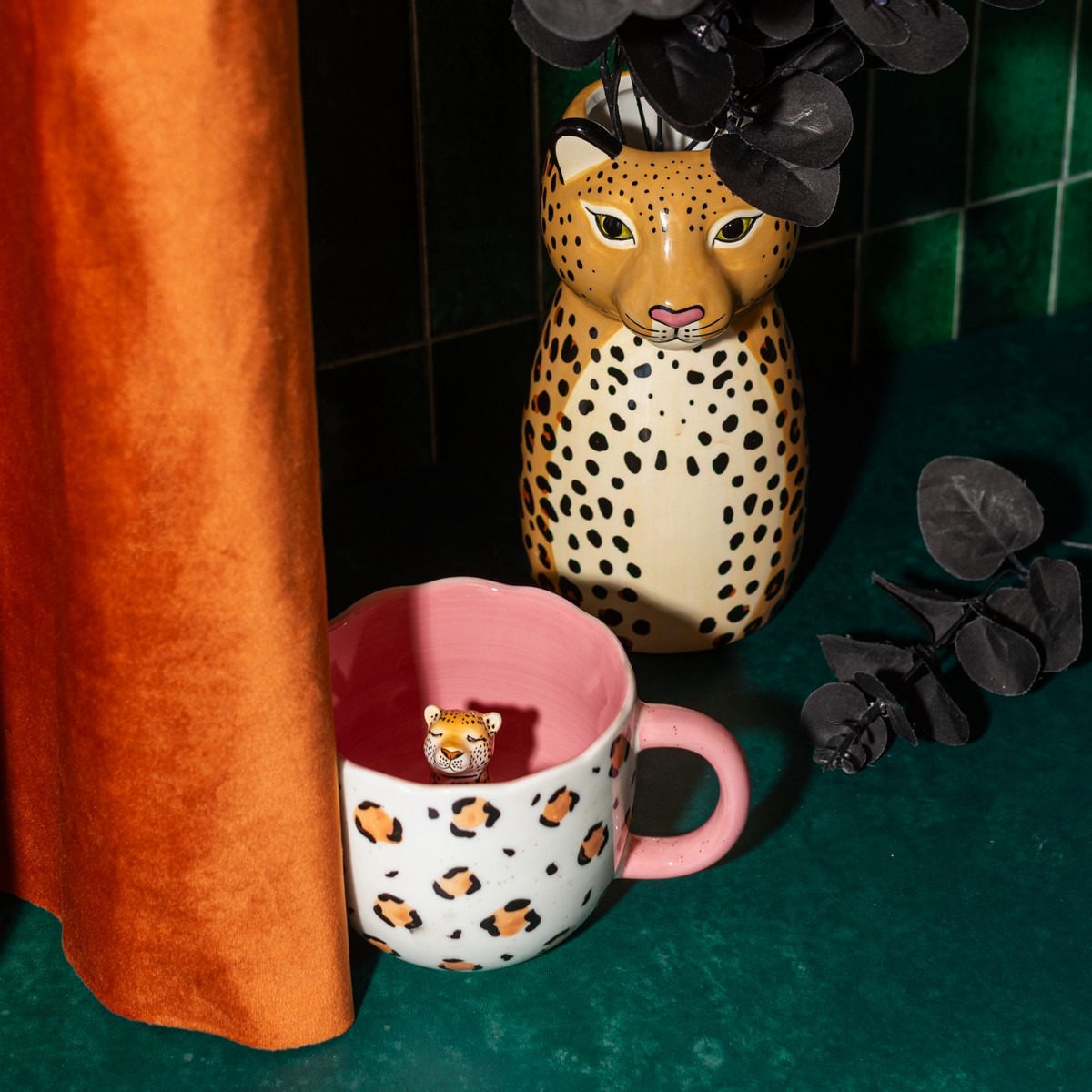 Vase Léopard Bagheera en céramique - 20 cm