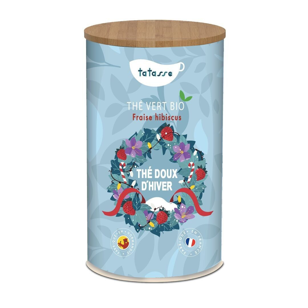 Tisane fruitée bio - Thé doux d’hiver - Fraise mûre hibiscus - Boîte métal 100 g