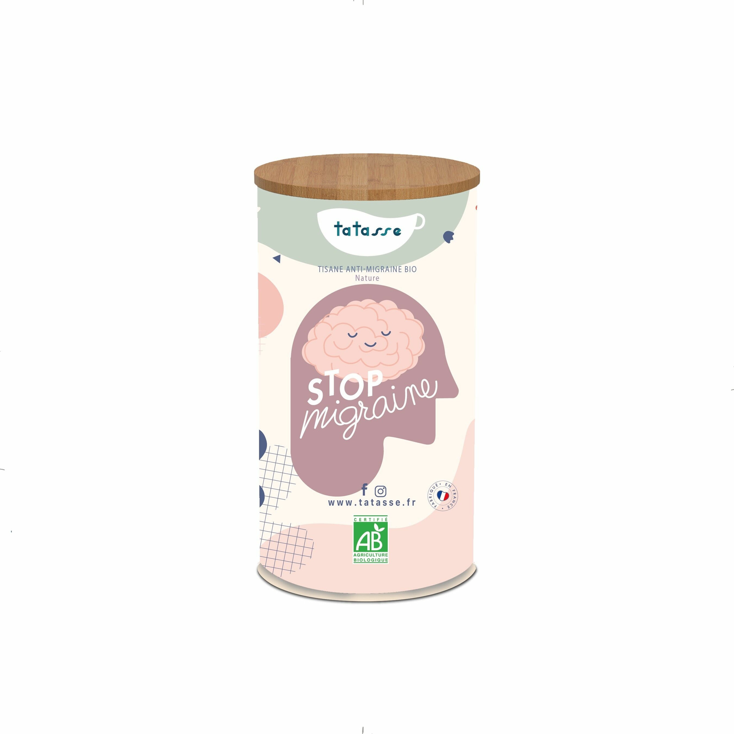 Infusion bien‑être bio - Stop Migraine - Plantes apaisantes - Boîte métal 100 g