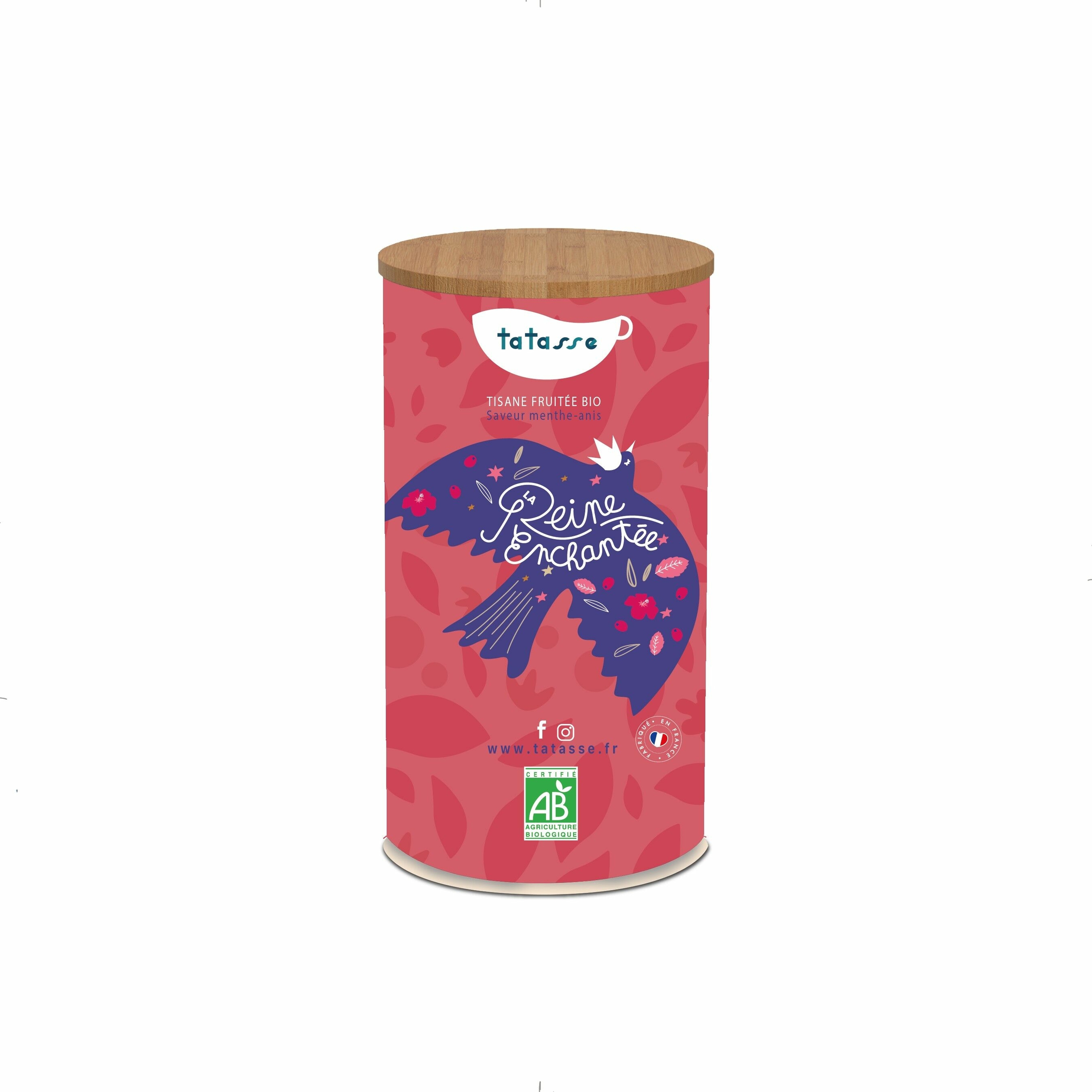 Infusion fruitée bio - La Reine Enchantée - Menthe anis - Boîte métal 100 g