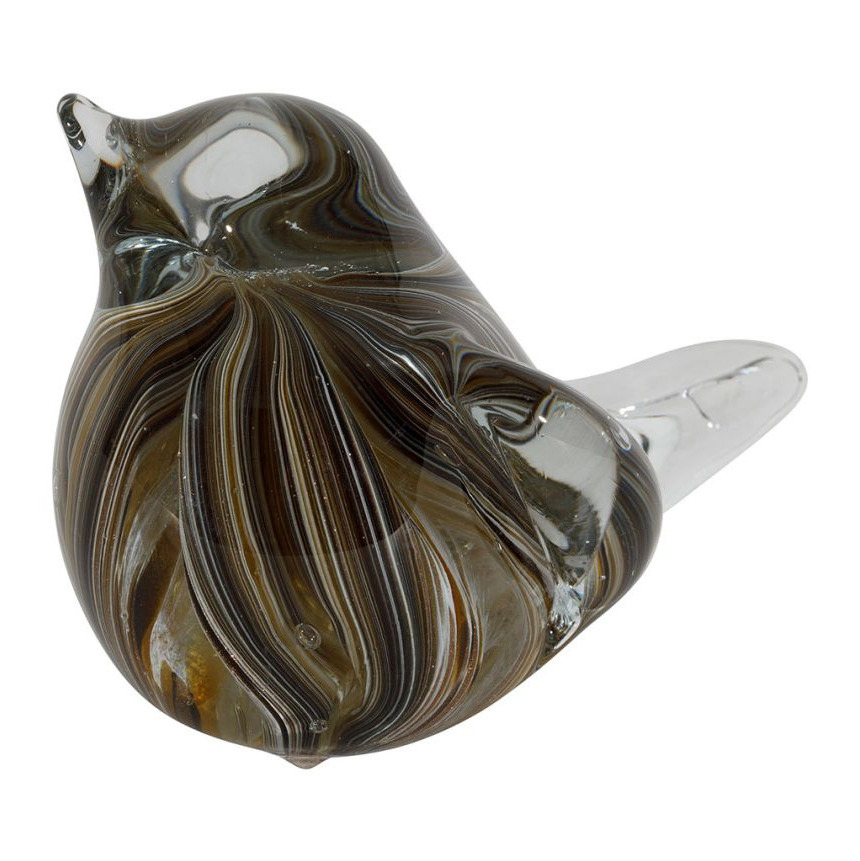 Presse Papier en verre Oiseau décoratif - Ambre
