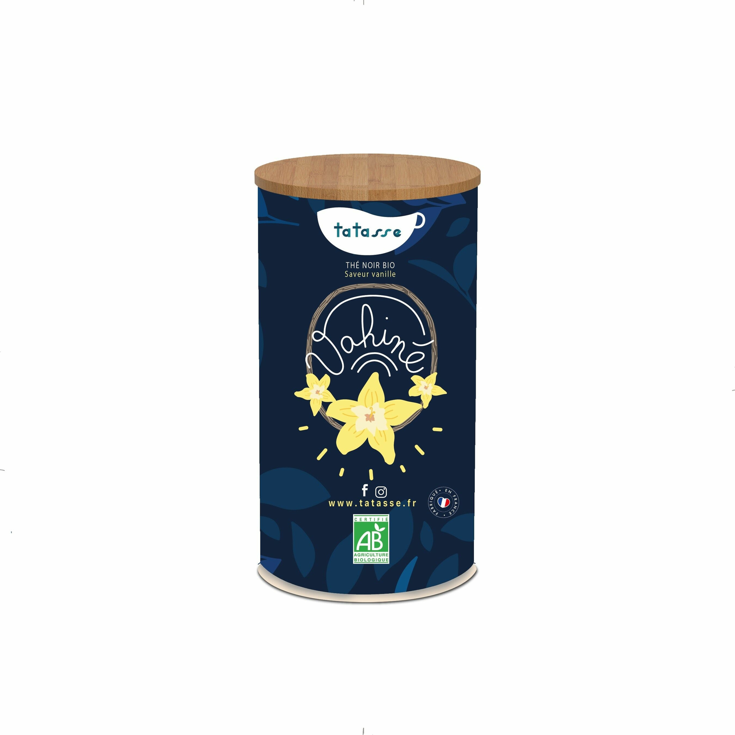 Thé noir bio - Vahiné - Vanille Bourbon - Boîte métal 100 g