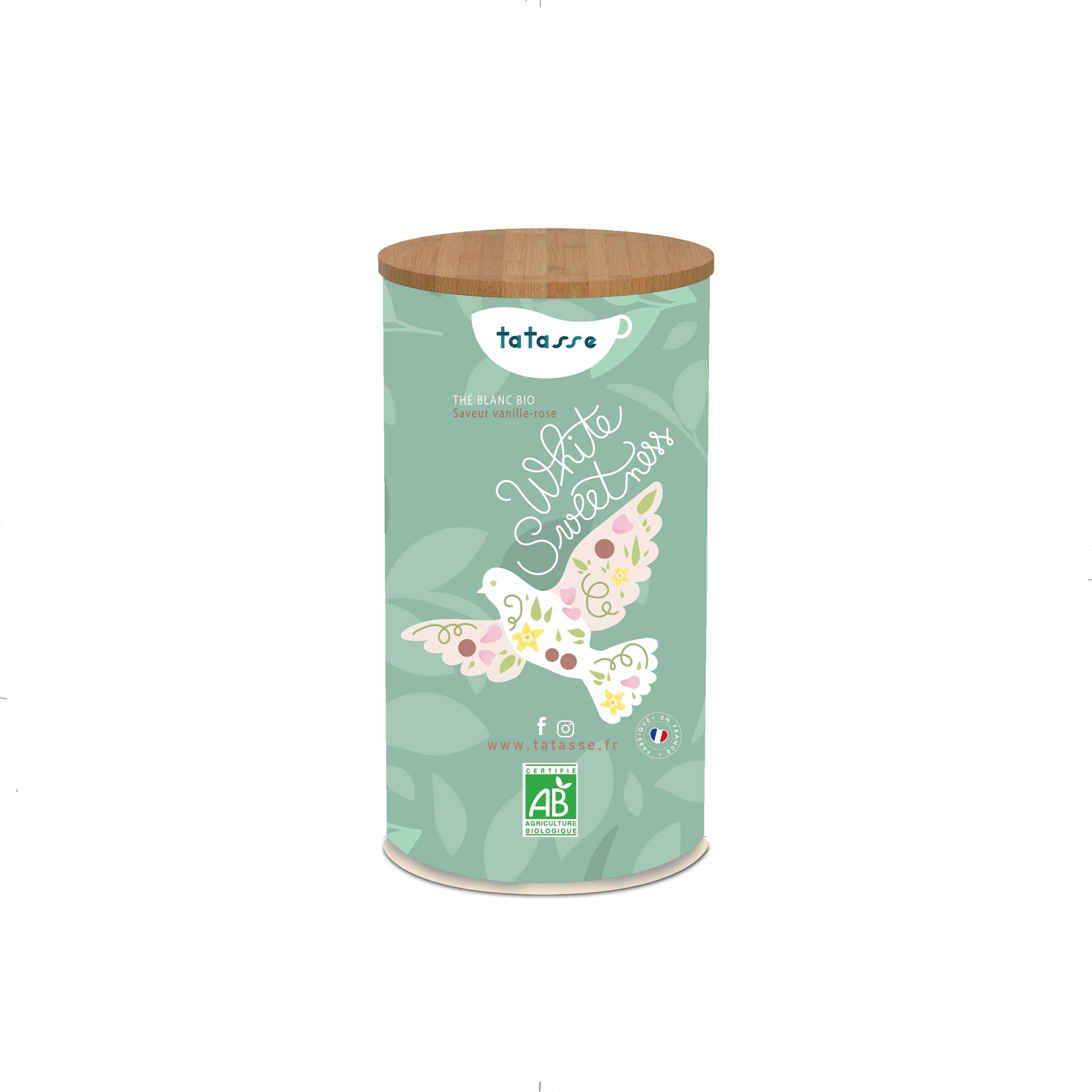 Thé blanc bio - White Sweetness - Vanille Bourbon - Boîte métal 90 g