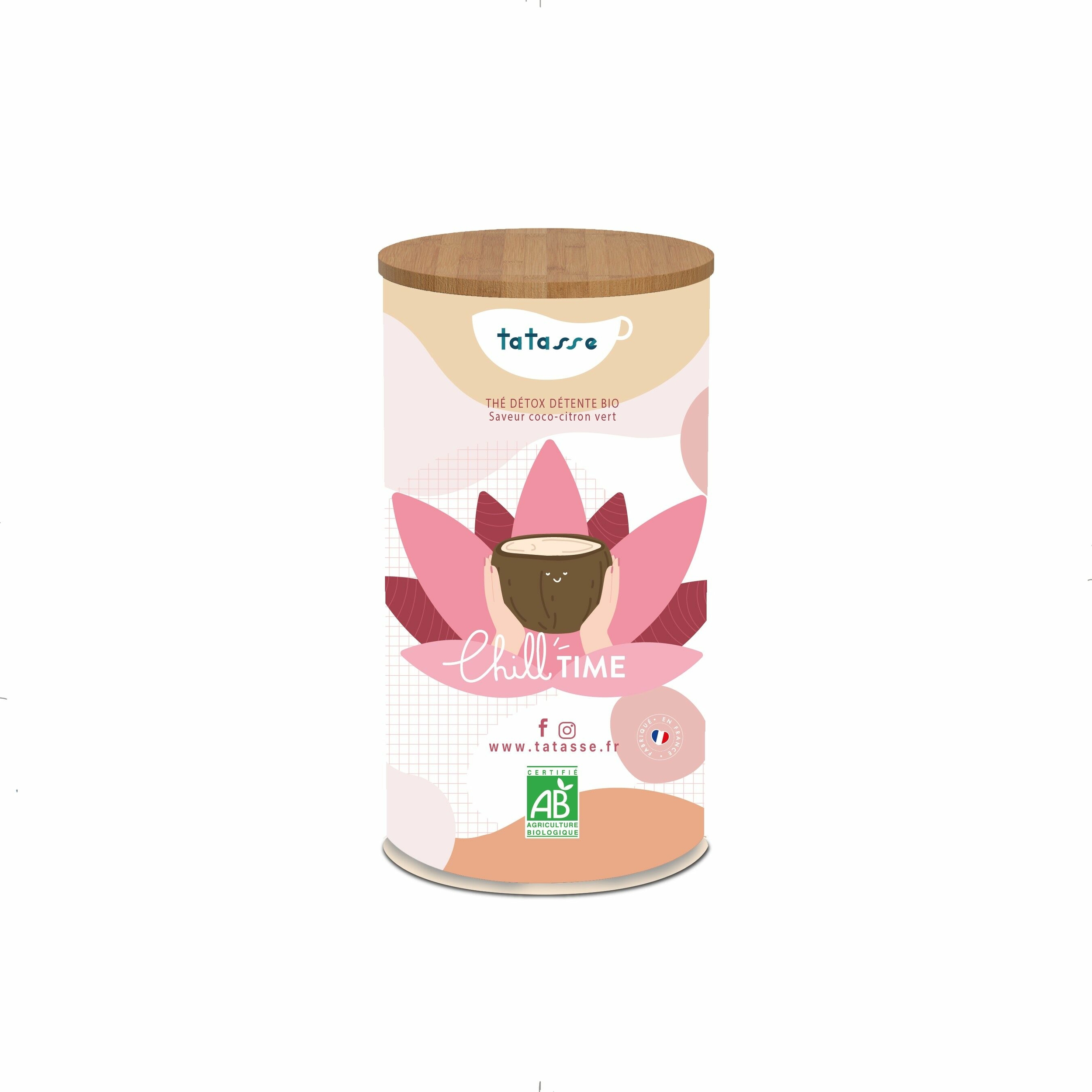 Thé détox bio - Chill Time - Coco citron vert - Boîte métal 90 g