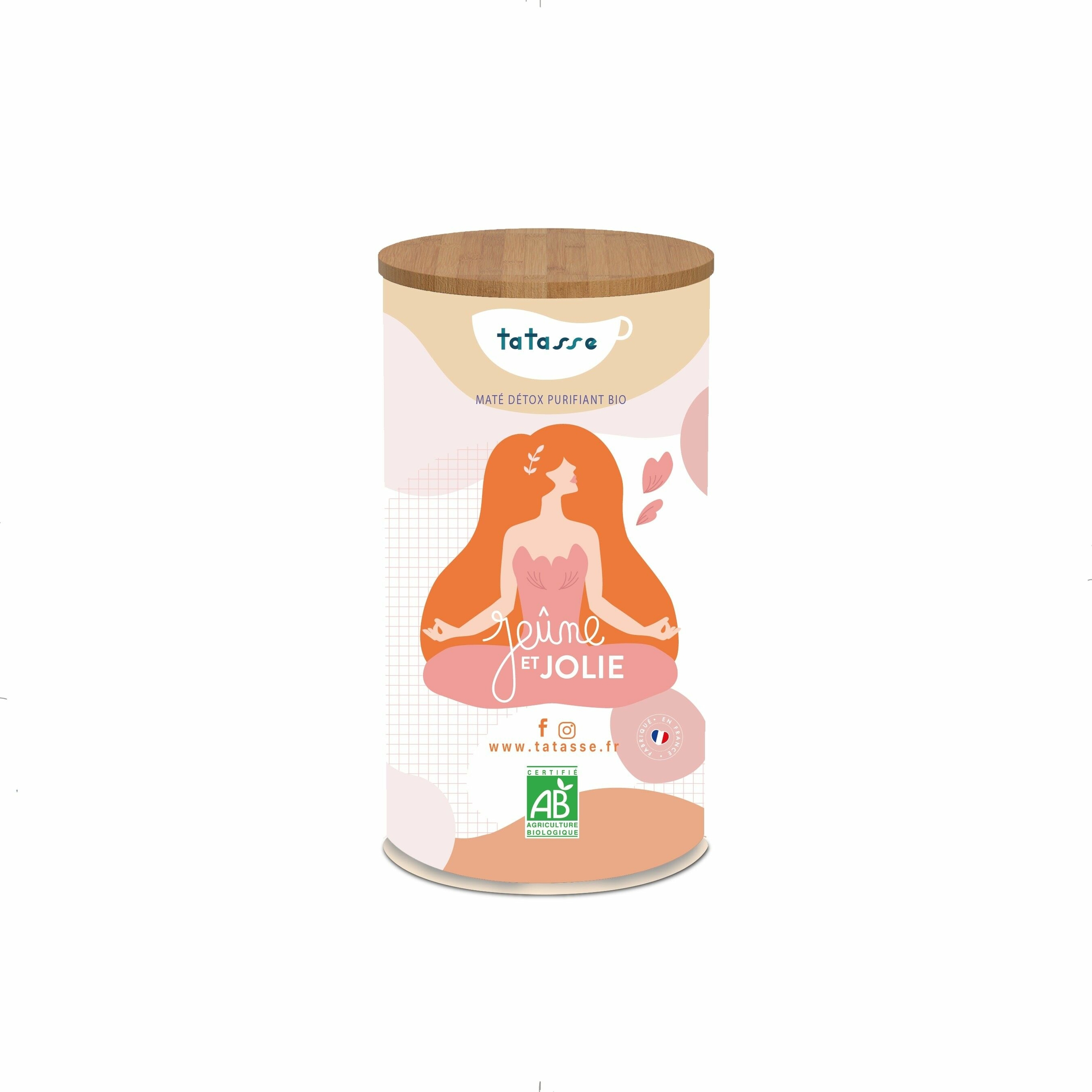 Maté détox bio - Jeûne et Jolie - Citronnelle argousier - Boîte métal 90 g