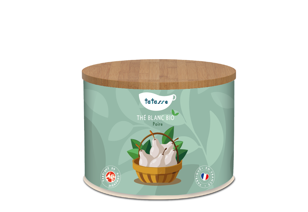 Thé blanc bio - Blanc de Poire - Poire tendre - Boîte métal 50 g