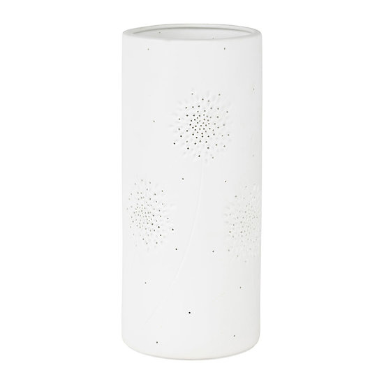 Lampe porcelaine blanche décorative ajourée à poser  Petite Fleur