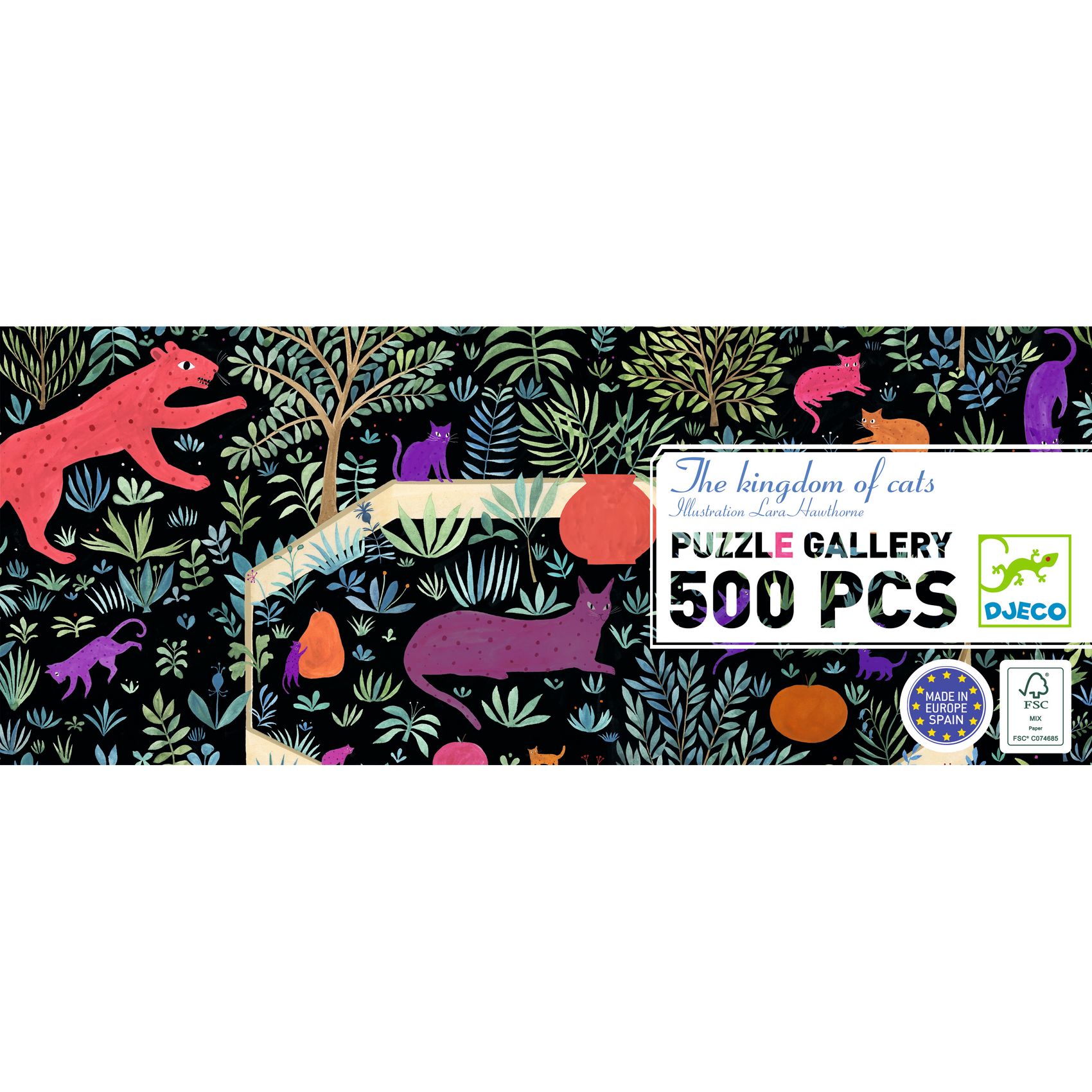 Puzzle panoramique The kingdom of cats 500 pièces - Dès 8 ans