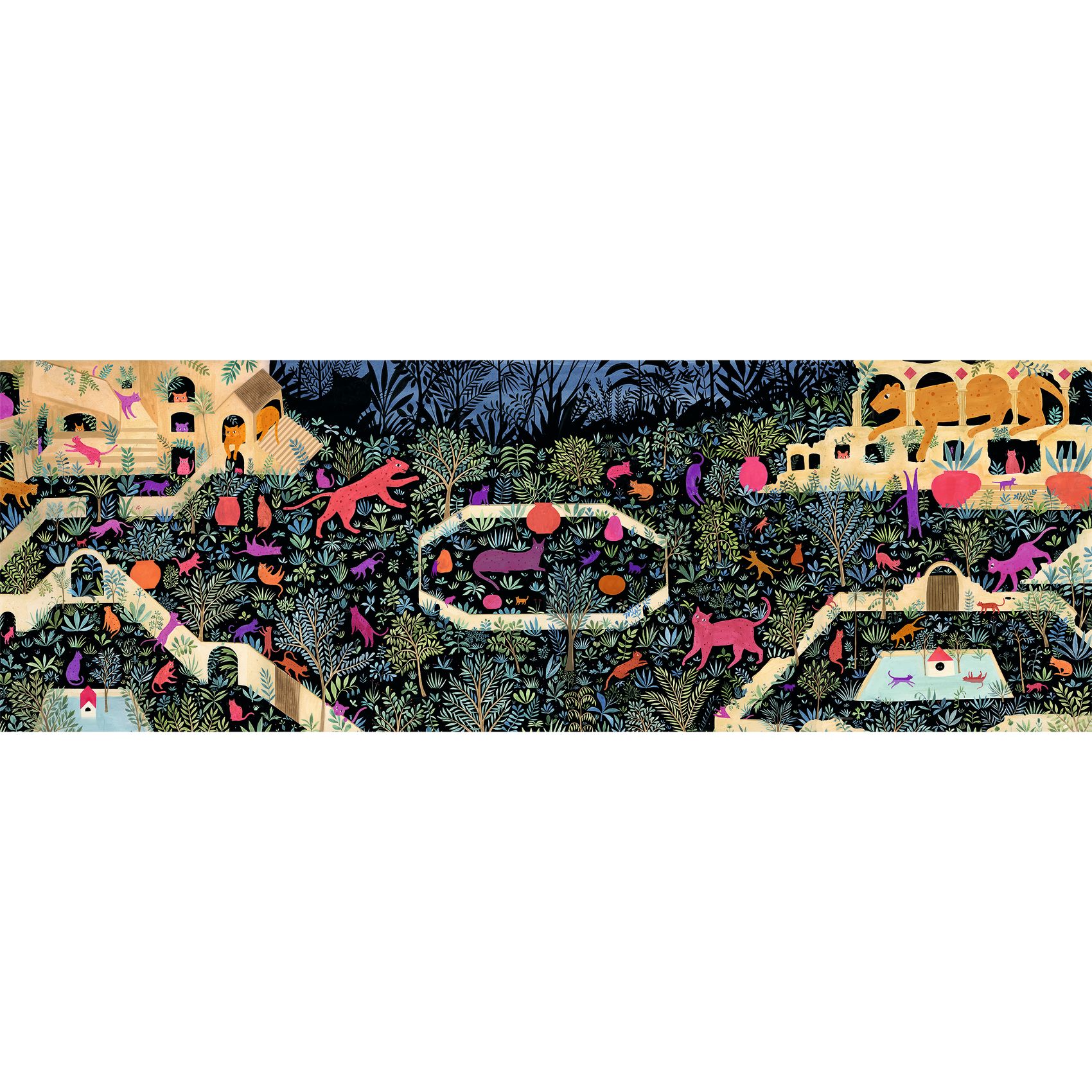 Puzzle panoramique The kingdom of cats 500 pièces - Dès 8 ans