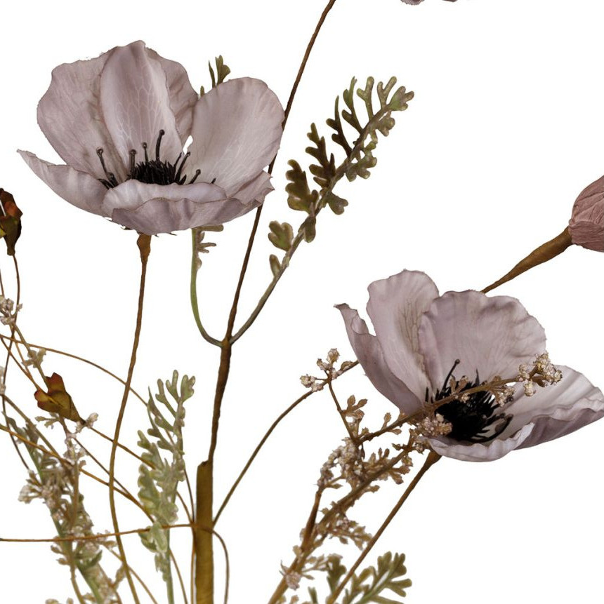Fleur artificielle pour bouquet Pavot champêtre Mauve 75 cm